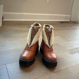Sam Edelman Leather Layered Booties